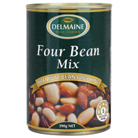 Delmaine Four Bean Mix 390g