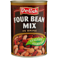 Delish Four Bean Mix 400g