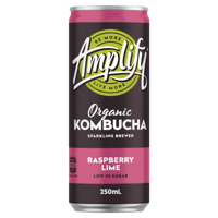 Amplify Raspberry Lime Organic Kombucha 250ml