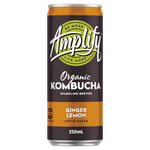 Amplify Ginger Lemon Organic Kombucha 250ml