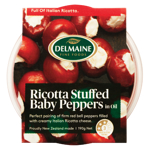 Delmaine Ricotta Stuffed Baby Peppers In Oil 190g