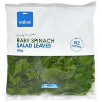Value Baby Spinach Salad Leaves 300g