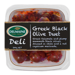 Delmaine Greek Black Olive Duet 200g