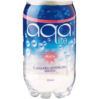 Aqa Lite Peach Flavoured Sparkling Water 350ml
