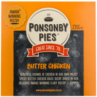 Ponsonby Pies Butter Chicken Gourmet Pie 235g