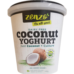Zenzo Dairy Free Just Coconut + Culture Coconut Yoghurt 600g