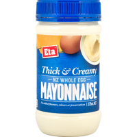 Eta Thick & Creamy NZ Whole Egg Mayonnaise 375ml