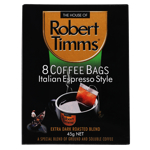 Robert Timms Italian Espresso Style Coffee Bags 8pk