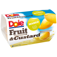 Dole Fruit & Custard Mango In Vanilla Custard 4pk