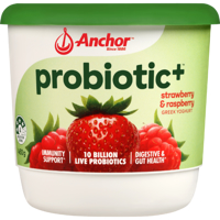 Anchor Probiotic+ Strawberry & Raspberry Greek Yoghurt 450g