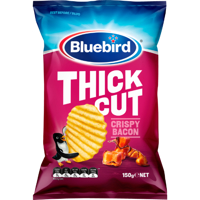 Bluebird Thick Cut Crispy Bacon Potato Chips 150g