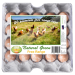Natural Green Free Range Eggs 20ea