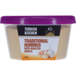 Turkish Kitchen Traditional Hummus With Roasted Garlic 380g