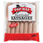 Top Hat Pre-Cooked Sausages 1kg