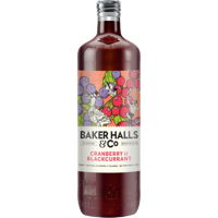 BAKER Halls & Co Cranberry & Blackcurrant Fruit Syrup