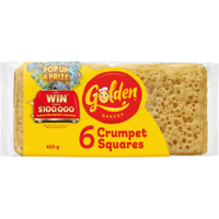 Golden Crumpet Squares 6pk