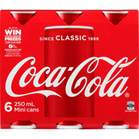Coca Cola Soft Drink Cans 6pk
