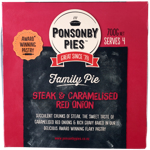 Ponsonby Pies Steak & Caramelised Red Onion Family Pie 700g