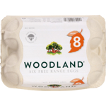 Woodlands Free Range Grade 8 Eggs 6pk