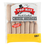 Top Hat Pre Cooked Cheese Sausages 1kg