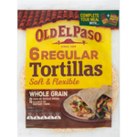 Old El Paso Wholegrain Soft & Flexible Regular Tortillas 6pk