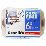 Bennik's Cage Free Size 6 Eggs 6ea