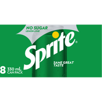 Sprite No Sugar Lemon-Lime Soft Drink Cans