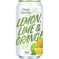 Deep Spring Lemon Lime & Orange Soft Drink 440ml