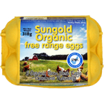 Sungold Eggs Organic Free Range Eggs 6ea