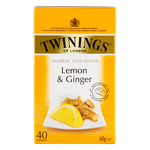 Twinings Revitalising Lemon & Ginger Tea 40pk