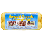 Sungold Eggs Free Range Mixed Grade Organic Eggs 10ea