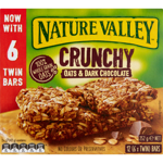 Nature Valley Crunchy Oats & Dark Chocolate Bars 6ea