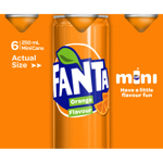 Fanta Orange Soft Drink Mini Cans 6pk