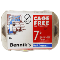 Bennik's Cage Free Size 7 Eggs 6ea