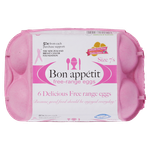 Bon Appetit Free Range Size 7 Eggs 6ea