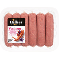 Hellers Venison Sausages 6pk