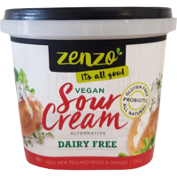Zenzo Sour Cream Dairy Free Vegan 250g