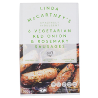 Linda McCartney's Vegetarian Red Onion & Rosemary Sausages 300g