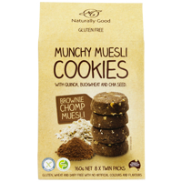 Naturally Good Brownie Chomp Munchy Muesli Cookies 160g