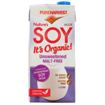 Pure Harvest Unsweetened Malt-Free Soy Milk 1L