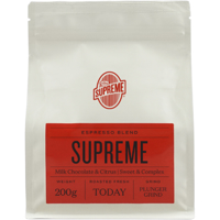 Coffee Supreme Espresso Blend Supreme Plunger Grind Coffee 200g