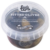 Food Snob Pitted Olives In Oil 200g