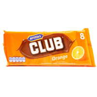 McVitie's Club Orange Sandwich Biscuit Bars 8pk