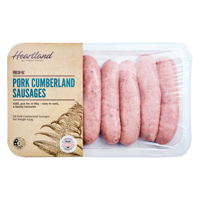 Heartland Fresh NZ Pork Cumberland Sausages 640g