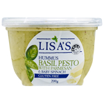 Lisas Basil Pesto with Parmesan & Baby Spinach Hummus 200g
