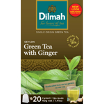 Dilmah Ceylon Green Tea With Ginger Tea Bags 20ea