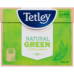 Tetley Pure & Simple Natural Green Tea Bags 50ea