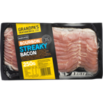 Grandpas Bourbon Streaky Bacon 250g