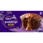 Cadbury Dairy Milk Chocolate Molten Puddings 2ea