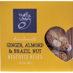 ODD MOLLY Handmade Ginger Almond & Brazil Nut Biscotti Bites 125g